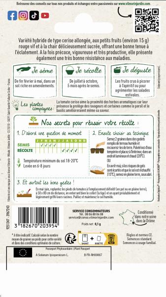 Potagères - Tomate Aligote HF1 - Graines d'Exception - MEDIA_PACKAGING_VERSO